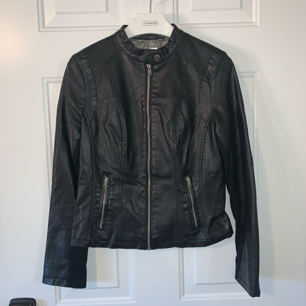 Faux Leather Moto Jacket